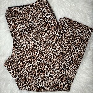 Worthington Women's Leopard Print Ankle Dress Pants Size 14